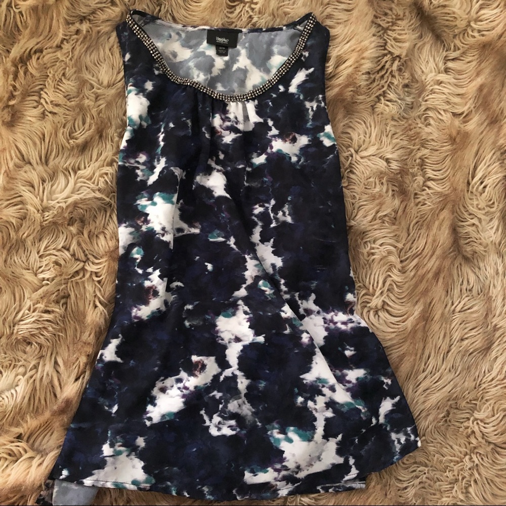 Marble Watercolor Shift Tank | XS
